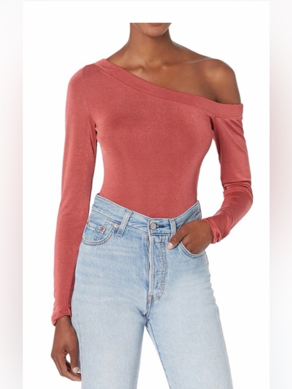 Free People Womens Thats Hot Bodysuit Red Clover Size M